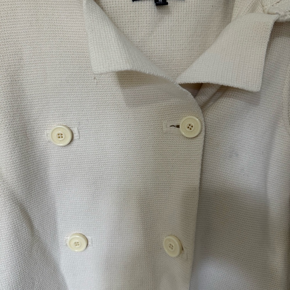GAP Cream Double-Breasted Pea Coat